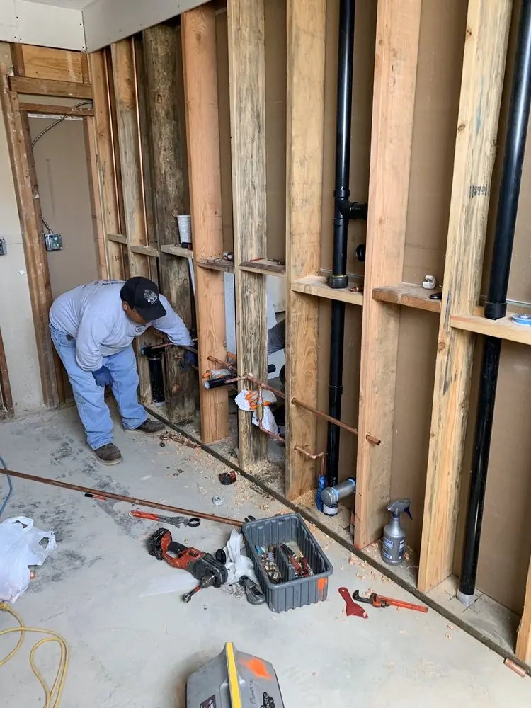 Commercial rough-in plumbing for Gas Line Repair in North Canton